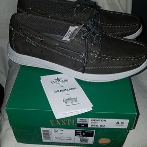 New Mens Eastland Boat Shoes Gray "Benton" Sz 8.5